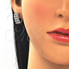 Argolla Huggie 02.186.0178.15 Plata Rodinada, con Zirconia Cubica Multicolor, Pulido, Rodinado