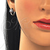 Argolla Huggie 02.186.0182.12 Plata Rodinada, con Zirconia Cubica Multicolor, Pulido, Rodinado