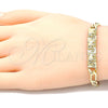 Pulsera con Placa 03.351.0019.1.07 Oro Laminado, Diseño de Elefante, Pulido, Tono Dorado (05 MM Thickness, 7 Inches Length)