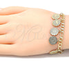 Pulsera de Dije 03.351.0069.08 Oro Laminado, Pulido, Tono Dorado (04 MM Thickness, 8 Inches Length)