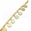 Pulsera de Dije 03.351.0069.08 Oro Laminado, Pulido, Tono Dorado (04 MM Thickness, 8 Inches Length)