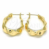 Argolla Huggie 02.170.0287.25 Oro Laminado, Pulido, Tono Dorado