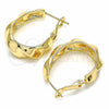 Argolla Huggie 02.170.0287.25 Oro Laminado, Pulido, Tono Dorado