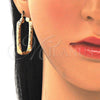 Argolla Pequeña 02.170.0292.25 Oro Laminado, Diseño de Hueco, Diamantado, Tono Dorado