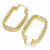 Argolla Pequeña 02.170.0292.25 Oro Laminado, Diseño de Hueco, Diamantado, Tono Dorado