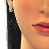 Arete Dormilona 02.369.0006 Plata Rodinada, con Zirconia Cubica Blanca, Pulido, Rodinado