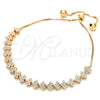 Pulsera Elegante 03.369.0005.1.10 Plata Rodinada, con Zirconia Cubica Blanca, Pulido, Tono Rosado (Grosor 01 MM, 10 Pulgadas de Largo)
