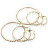 Argolla Extra Grande 02.213.0156.80 Oro Laminado, Diamantado, Tono Dorado