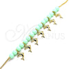 Pulsera de Dije 03.63.2096.07 Oro Laminado, Diseño de Delfín, Pulido, Tono Dorado (01 MM Thickness, 7 Inches Length)