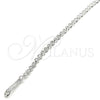 Pulsera Elegante 03.286.0003.08 Plata Rodinada, Diseño de Corazón, con Zirconia Cubica Blanca, Pulido, Rodinado (Grosor 04 MM, 8 Pulgadas de Largo)
