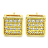 Arete Dormilona 02.342.0028 Oro Laminado, con Blanca Zirconia Cubica, Pulido, Tono Dorado