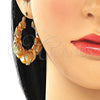 Argolla Mediana 02.60.0154.45 Oro Laminado, Diseño de Besos y Abrazos y Bambu, Pulido, Tono Dorado