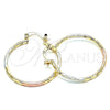Argolla Mediana 02.170.0295.30 Oro Laminado, Diamantado, Tres Tonos