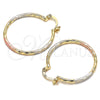Argolla Mediana 02.170.0295.30 Oro Laminado, Diamantado, Tres Tonos