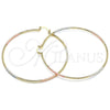 Argolla Extra Grande 02.170.0296.70 Oro Laminado, Pulido, Tres Tonos