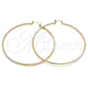 Argolla Extra Grande 02.170.0296.70 Oro Laminado, Pulido, Tres Tonos