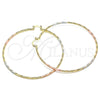Argolla Extra Grande 02.170.0297.70 Oro Laminado, Diamantado, Tres Tonos