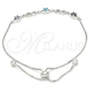 Pulsera Elegante 03.175.0002.11 Plata Rodinada, Diseño de Infinito, con Zirconia Cubica Multicolor, Pulido, Rodinado (Grosor 01 MM, 11 Pulgadas de Largo)
