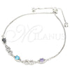 Pulsera Elegante 03.175.0002.11 Plata Rodinada, Diseño de Infinito, con Zirconia Cubica Multicolor, Pulido, Rodinado (Grosor 01 MM, 11 Pulgadas de Largo)