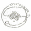 Pulsera Elegante 03.336.0068.08 Plata Rodinada, Diseño de Ãrbol, con Zirconia Cubica Blanca, Pulido, Rodinado (Grosor 01 MM, 8 Pulgadas de Largo)