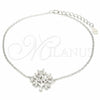 Pulsera Elegante 03.336.0068.08 Plata Rodinada, Diseño de Ãrbol, con Zirconia Cubica Blanca, Pulido, Rodinado (Grosor 01 MM, 8 Pulgadas de Largo)