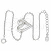 Pulsera Elegante 03.336.0085.08 Plata Rodinada, Diseño de Corazón, con Zirconia Cubica Blanca, Pulido, Rodinado (Grosor 01 MM, 8 Pulgadas de Largo)