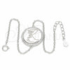 Pulsera Elegante 03.336.0089.07 Plata Rodinada, con Micro Pave Blanca, Pulido, Rodinado (Grosor 01 MM, 7 Pulgadas de Largo)