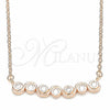 Collares con Dije 04.336.0140.1.16 Plata Rodinada, con Zirconia Cubica Blanca, Pulido, Tono Rosado (Grosor 01 MM, 16 Pulgadas de Largo)