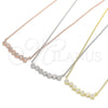 Collares con Dije 04.336.0140.1.16 Plata Rodinada, con Zirconia Cubica Blanca, Pulido, Tono Rosado (Grosor 01 MM, 16 Pulgadas de Largo)