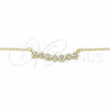 Collares con Dije 04.336.0140.2.16 Plata Rodinada, con Zirconia Cubica Blanca, Pulido, Tono Dorado (Grosor 01 MM, 16 Pulgadas de Largo)