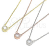 Collares con Dije 04.336.0043.2.16 Plata Rodinada, con Zirconia Cubica Blanca, Pulido, Tono Dorado (Grosor 01 MM, 16 Pulgadas de Largo)