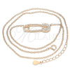 Collares con Dije 04.336.0047.1.16 Plata Rodinada, con Zirconia Cubica Blanca, Pulido, Tono Rosado (Grosor 01 MM, 16 Pulgadas de Largo)