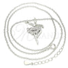Collares con Dije 04.336.0157.16 Plata Rodinada, con Zirconia Cubica Blanca, Pulido, Rodinado (Grosor 01 MM, 16 Pulgadas de Largo)