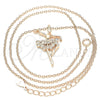Collares con Dije 04.336.0157.1.16 Plata Rodinada, con Zirconia Cubica Blanca, Pulido, Tono Rosado (Grosor 01 MM, 16 Pulgadas de Largo)