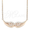 Collares con Dije 04.336.0003.1.16 Plata Rodinada, con Zirconia Cubica Blanca, Pulido, Tono Rosado (Grosor 01 MM, 16 Pulgadas de Largo)