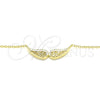 Collares con Dije 04.336.0003.2.16 Plata Rodinada, con Zirconia Cubica Blanca, Pulido, Tono Dorado (Grosor 01 MM, 16 Pulgadas de Largo)