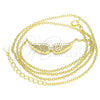 Collares con Dije 04.336.0003.2.16 Plata Rodinada, con Zirconia Cubica Blanca, Pulido, Tono Dorado (Grosor 01 MM, 16 Pulgadas de Largo)