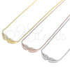 Collares con Dije 04.336.0003.2.16 Plata Rodinada, con Zirconia Cubica Blanca, Pulido, Tono Dorado (Grosor 01 MM, 16 Pulgadas de Largo)