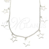 Collares con Dije 04.336.0184.16 Plata Rodinada, Diseño de Estrella, Pulido, Rodinado (Grosor 01 MM, 16 Pulgadas de Largo)