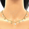 Collares con Dije 04.336.0184.2.16 Plata Rodinada, Diseño de Estrella, Pulido, Tono Dorado (Grosor 01 MM, 16 Pulgadas de Largo)