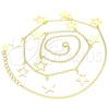 Collares con Dije 04.336.0184.2.16 Plata Rodinada, Diseño de Estrella, Pulido, Tono Dorado (Grosor 01 MM, 16 Pulgadas de Largo)