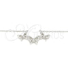 Collares con Dije 04.336.0190.16 Plata Rodinada, Diseño de Mariposa, con Zirconia Cubica Blanca, Pulido, Rodinado (Grosor 01 MM, 16 Pulgadas de Largo)