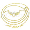 Collares con Dije 04.336.0197.2.16 Plata Rodinada, con Zirconia Cubica Blanca, Pulido, Tono Dorado (Grosor 01 MM, 16 Pulgadas de Largo)