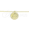 Collares con Dije 04.336.0209.2.16 Plata Rodinada, con Zirconia Cubica Blanca, Pulido, Tono Dorado (Grosor 01 MM, 16 Pulgadas de Largo)