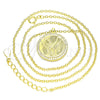 Collares con Dije 04.336.0209.2.16 Plata Rodinada, con Zirconia Cubica Blanca, Pulido, Tono Dorado (Grosor 01 MM, 16 Pulgadas de Largo)