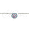 Collares con Dije 04.336.0220.16 Plata Rodinada, con Zirconia Cubica Multicolor, Pulido, Rodinado (Grosor 02 MM, 16 Pulgadas de Largo)