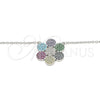 Collares con Dije 04.336.0223.16 Plata Rodinada, con Zirconia Cubica Multicolor, Pulido, Rodinado (Grosor 02 MM, 16 Pulgadas de Largo)