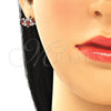 Arete Dormilona 02.371.0007.3 Plata Rodinada, con Zirconia Cubica Granate, Pulido, Rodinado