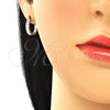 Argolla Huggie 02.332.0063.15 Plata Rodinada, con Zirconia Cubica Blanca, Pulido, Rodinado
