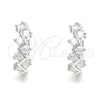 Argolla Huggie 02.332.0067.15 Plata Rodinada, con Zirconia Cubica Blanca, Pulido, Rodinado